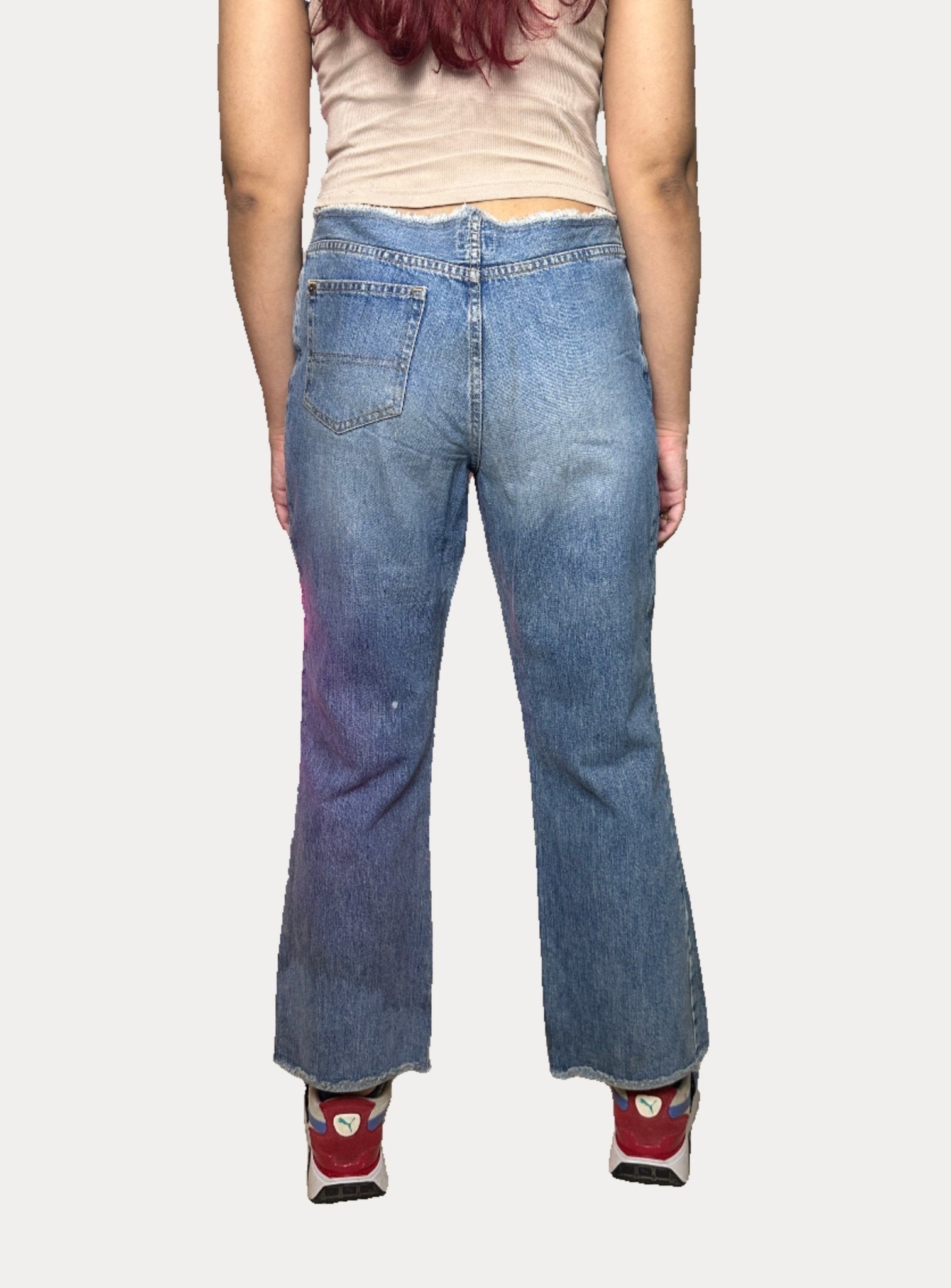 Vintage Paul Smith Women's Fray Waist Denim Jeans - Funkify