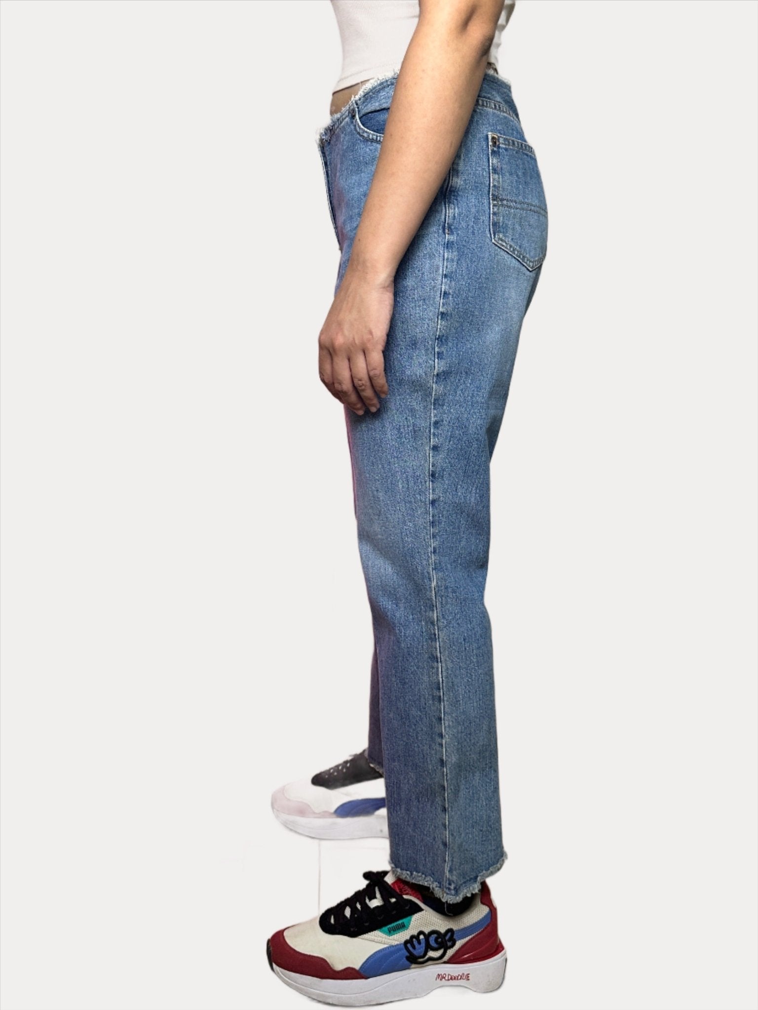 Vintage Paul Smith Women's Fray Waist Denim Jeans - Funkify