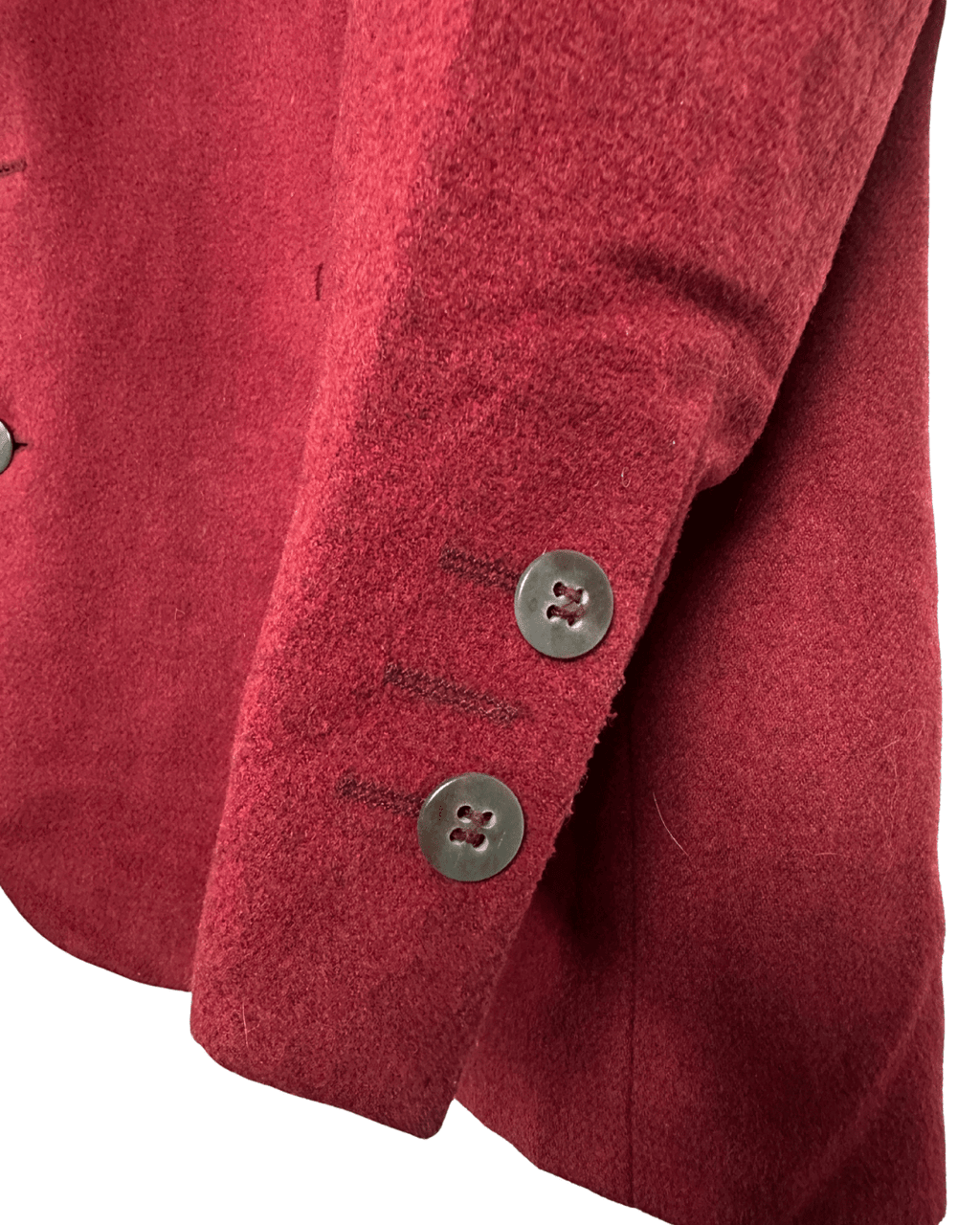 Vintage Pierre Monée Dark Red Wool Blend Blazer - 52 - Funkify