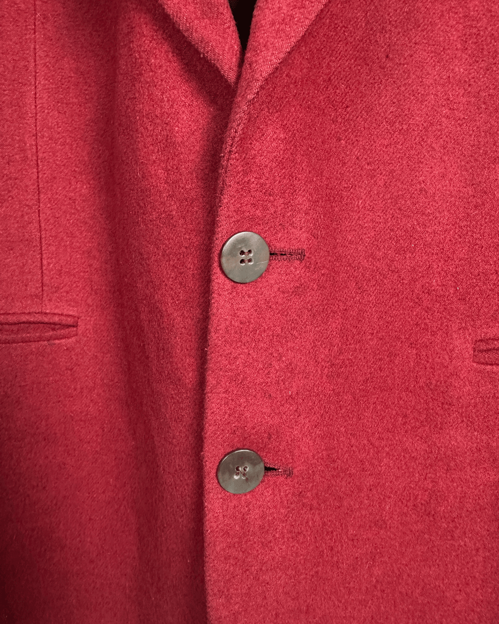 Vintage Pierre Monée Dark Red Wool Blend Blazer - 52 - Funkify