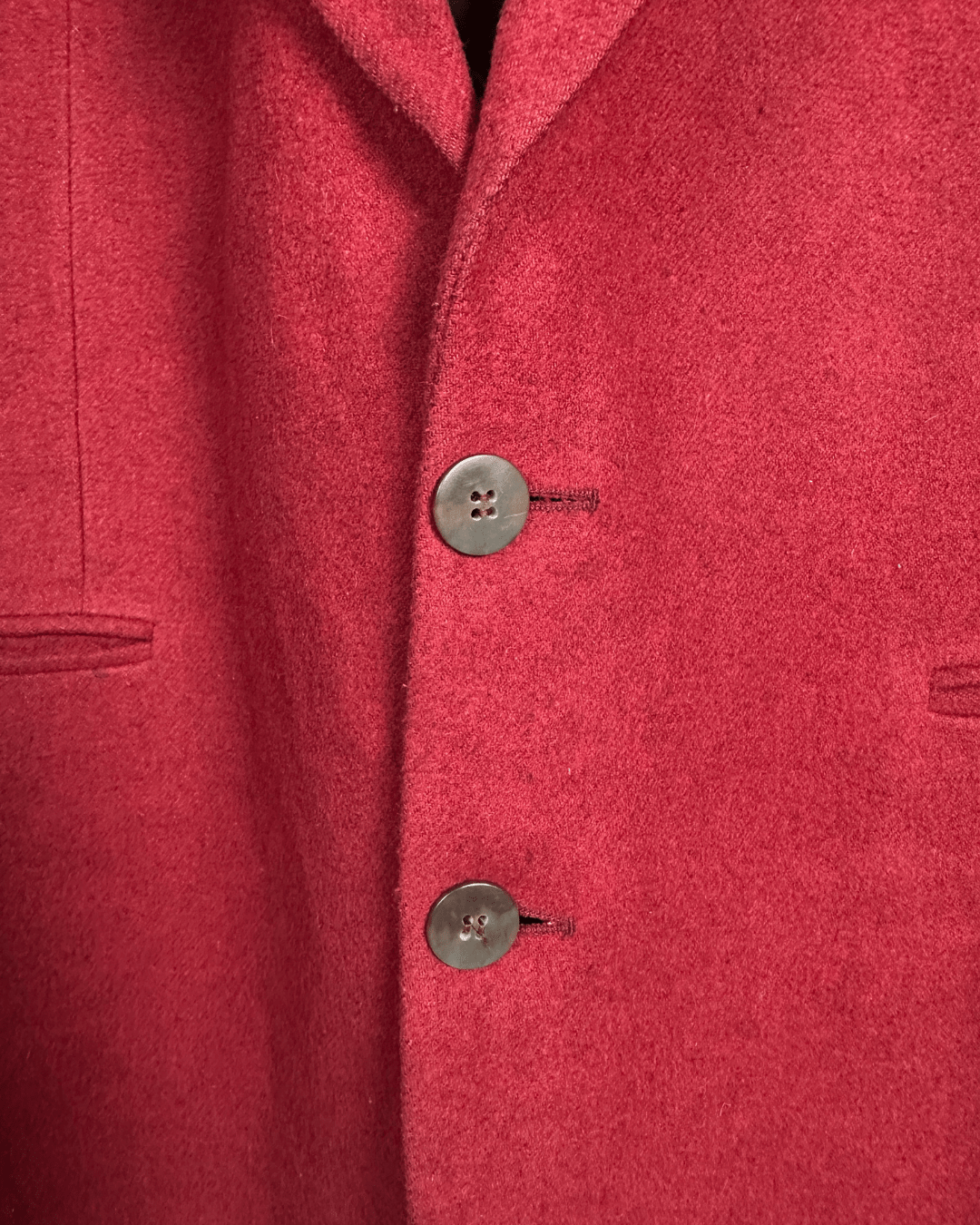 Vintage Pierre Monée Dark Red Wool Blend Blazer - 52 - Funkify
