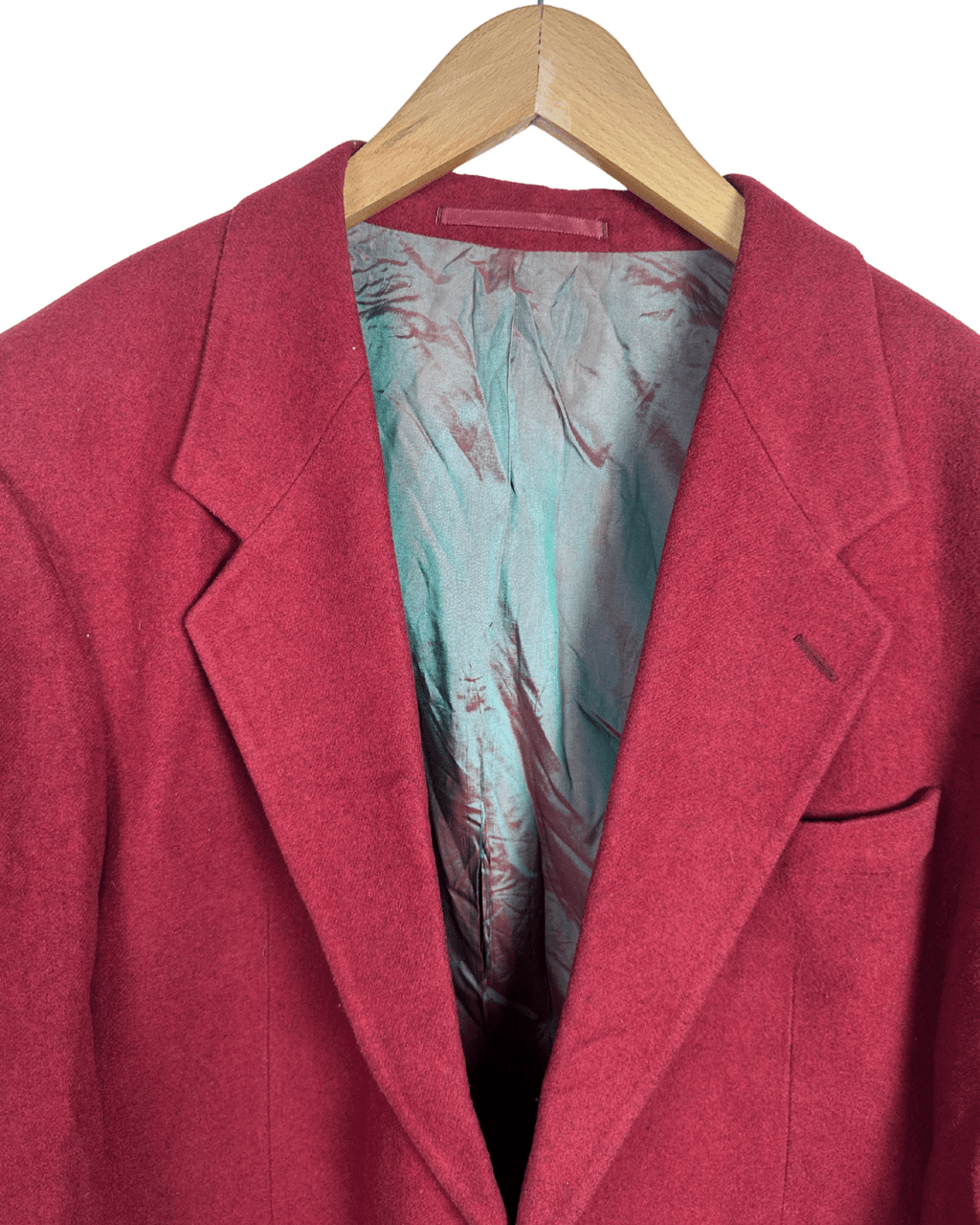Vintage Pierre Monée Dark Red Wool Blend Blazer - 52 - Funkify