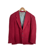 Vintage Pierre Monée Dark Red Wool Blend Blazer - 52 - Funkify