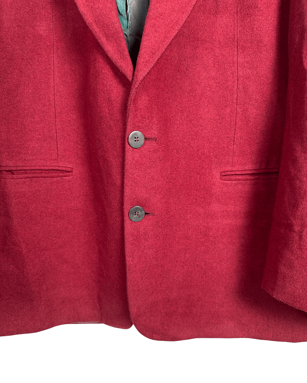 Vintage Pierre Monée Dark Red Wool Blend Blazer - 52 - Funkify