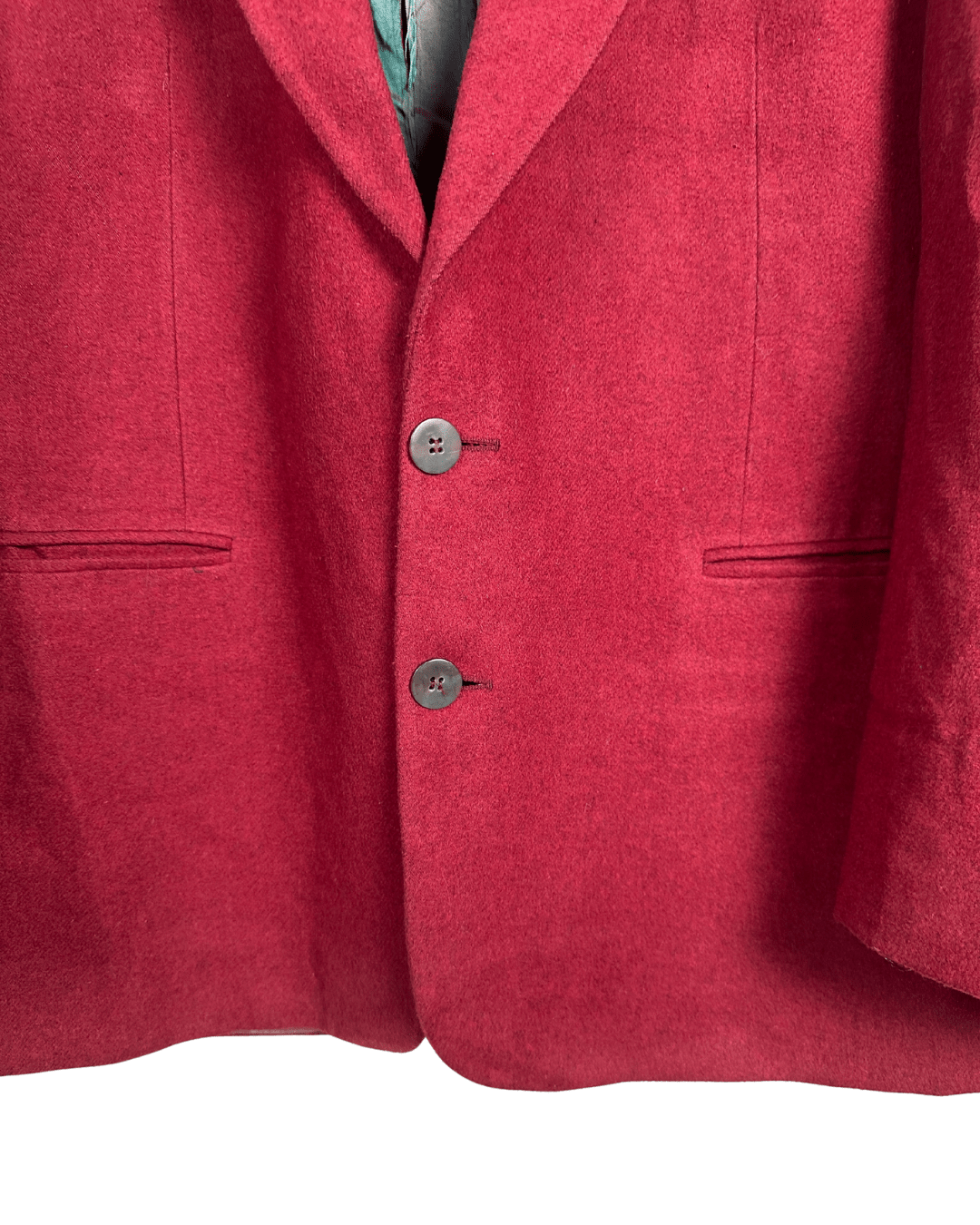 Vintage Pierre Monée Dark Red Wool Blend Blazer - 52 - Funkify