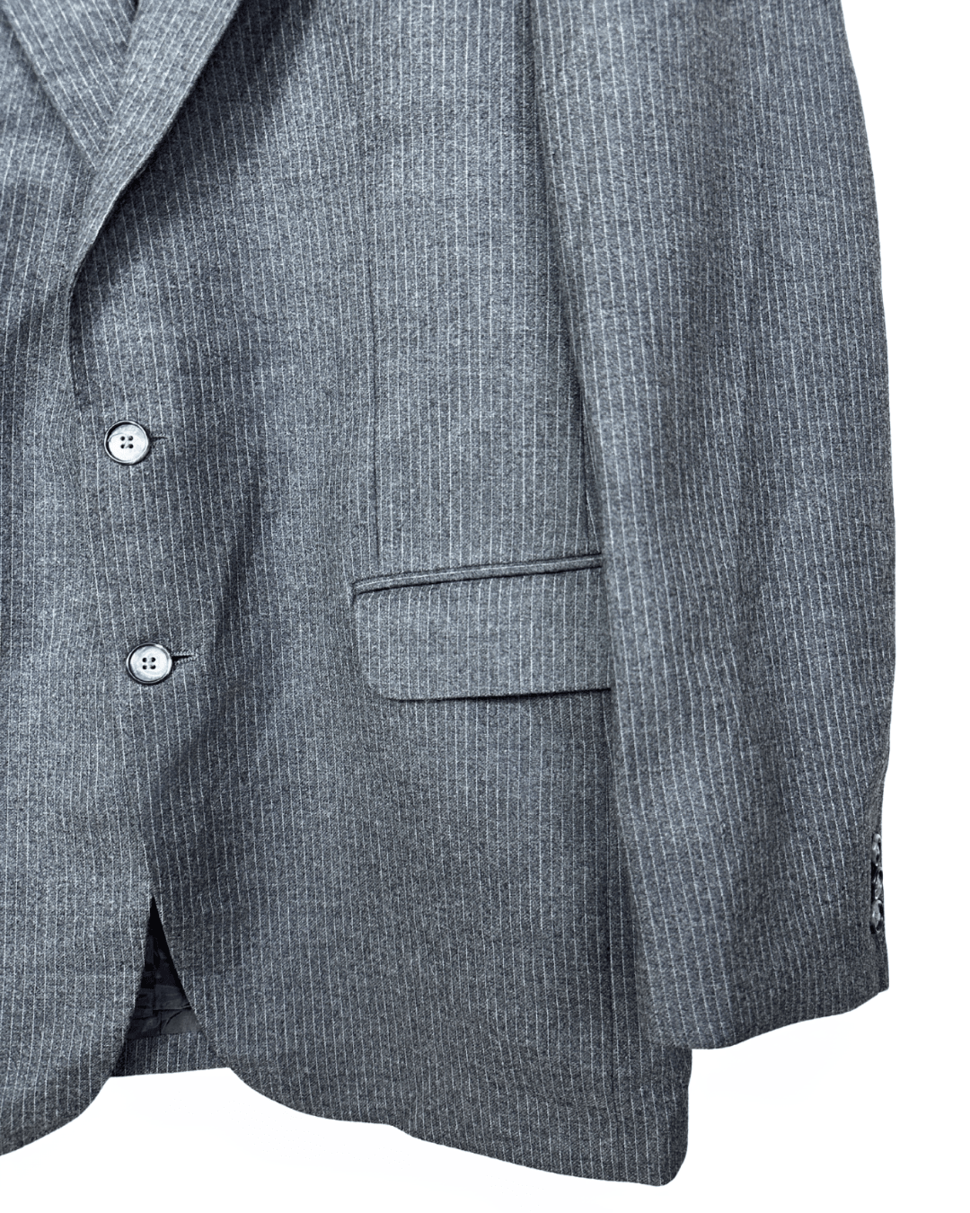 Vintage Pinstripe Pure Virgin Wool Full Suit - Size 50 - Funkify