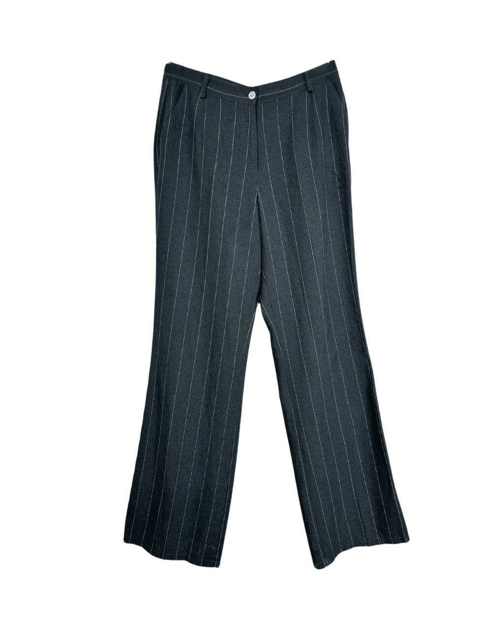 Vintage Pinstripe Wide - Leg Trousers - Women's Large - Funkify
