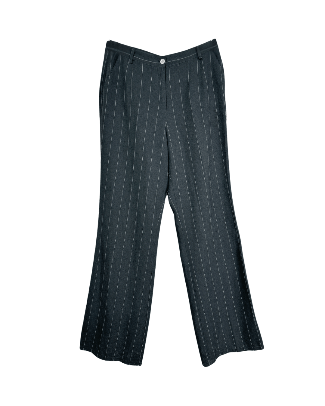 Vintage Pinstripe Wide - Leg Trousers - Women's Large - Funkify