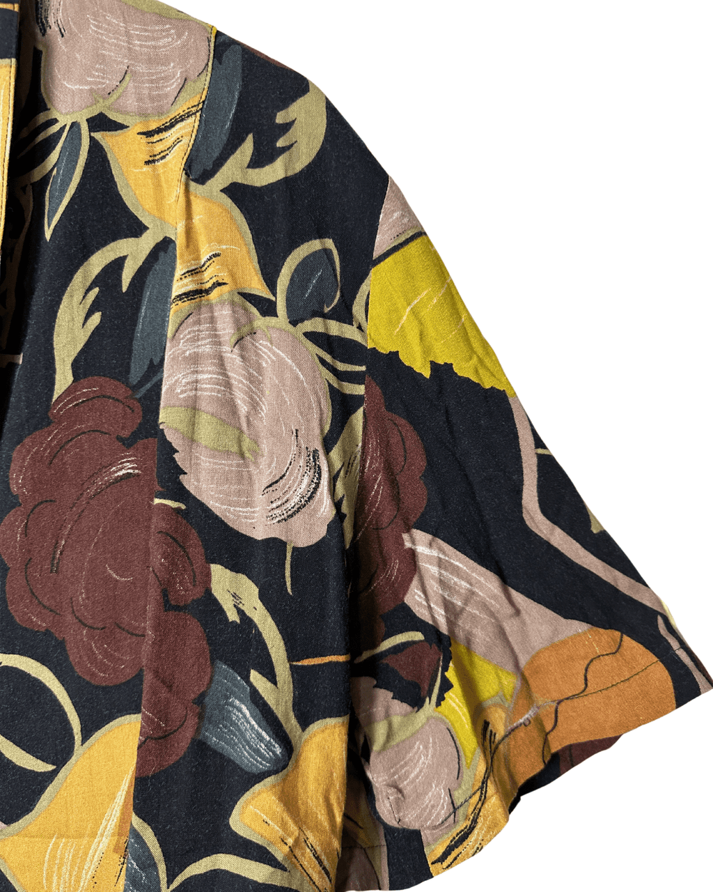 Vintage Pleated Cropped Women's Blouse Large - Funkify