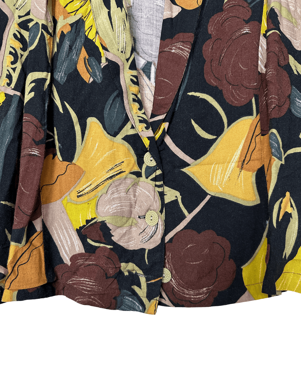 Vintage Pleated Cropped Women's Blouse Large - Funkify