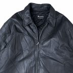 Vintage Politix Genuine Leather Jacket XL - Funkify