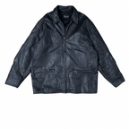 Vintage Politix Genuine Leather Jacket XL - Funkify