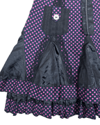 Vintage Polka Dot Paneled Skirt w/ Satin Inserts - Funkify
