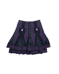 Vintage Polka Dot Paneled Skirt w/ Satin Inserts - Funkify