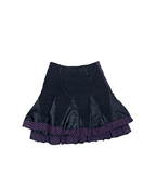 Vintage Polka Dot Paneled Skirt w/ Satin Inserts - Funkify