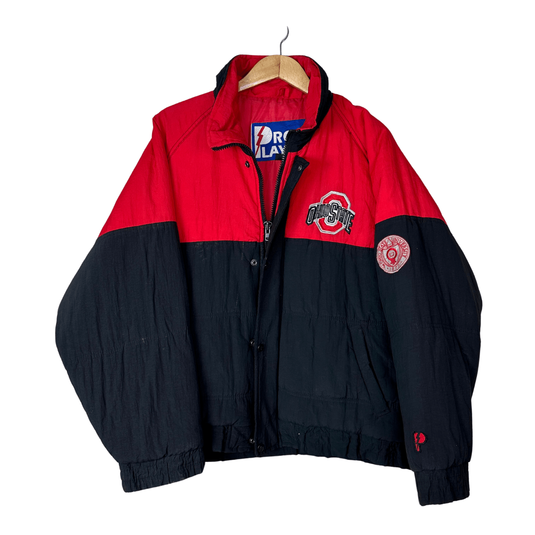 Vintage Pro Player Ohio State Puffer Jacket Large - Funkify