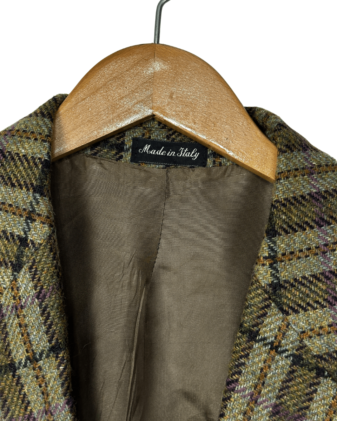 Vintage Profili Italiani Checkered Wool Blazer - Funkify