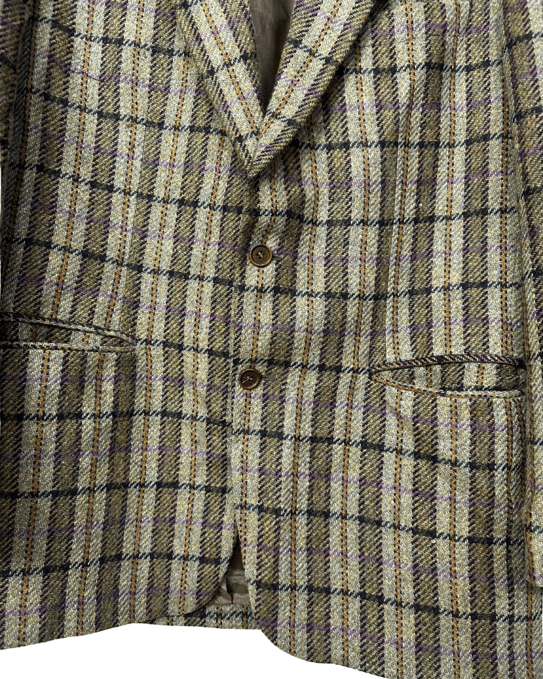 Vintage Profili Italiani Checkered Wool Blazer - Funkify