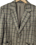Vintage Profili Italiani Checkered Wool Blazer - Funkify