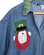 Vintage PTNV Denim Shirt with Appliqué Details XL - Funkify