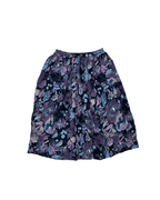 Vintage Purple Floral Skirt w/ Pockets - Medium - Funkify