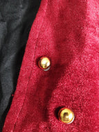 Vintage Red Velvet Vest - Funkify