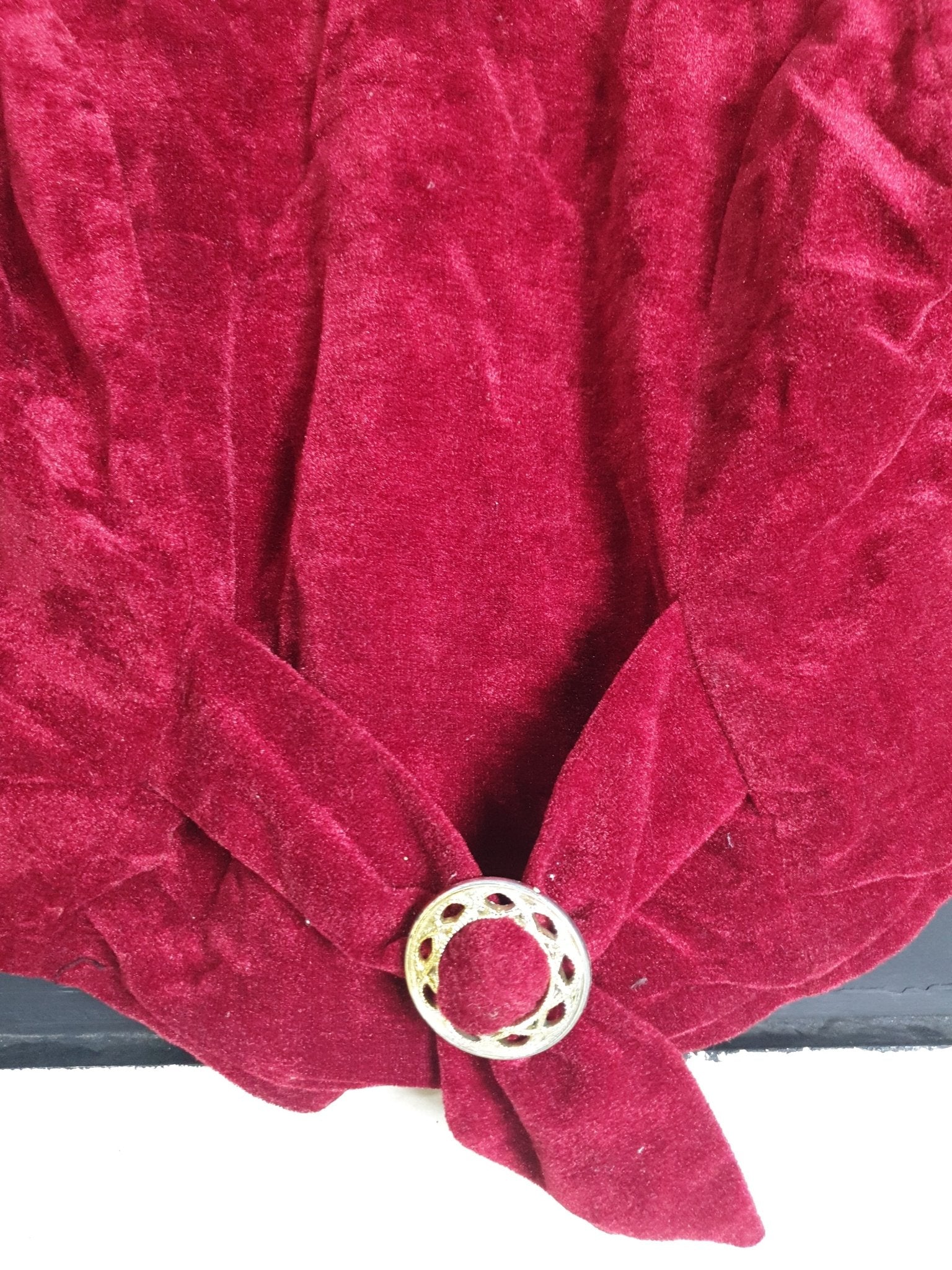 Vintage Red Velvet Vest - Funkify