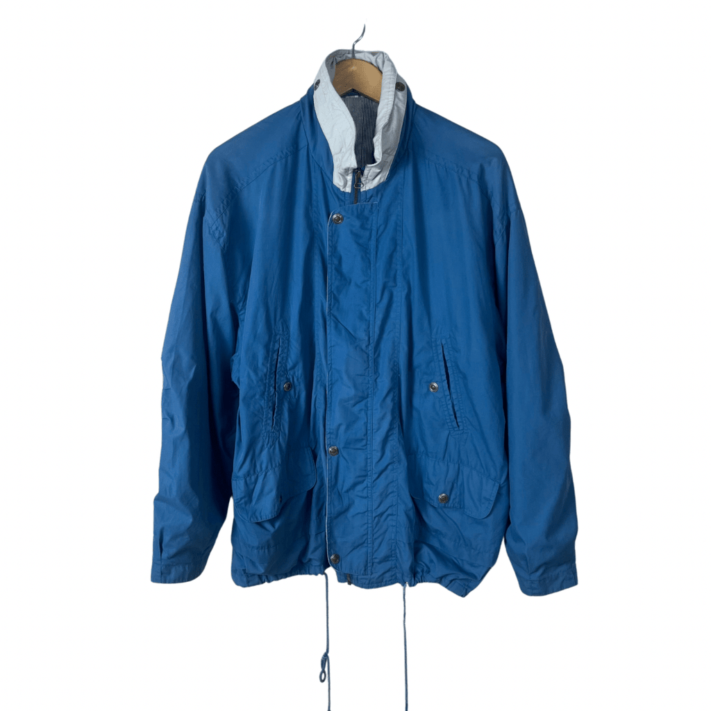 Vintage Registred Blue Jacket with Foldable Hood 3XL - Funkify