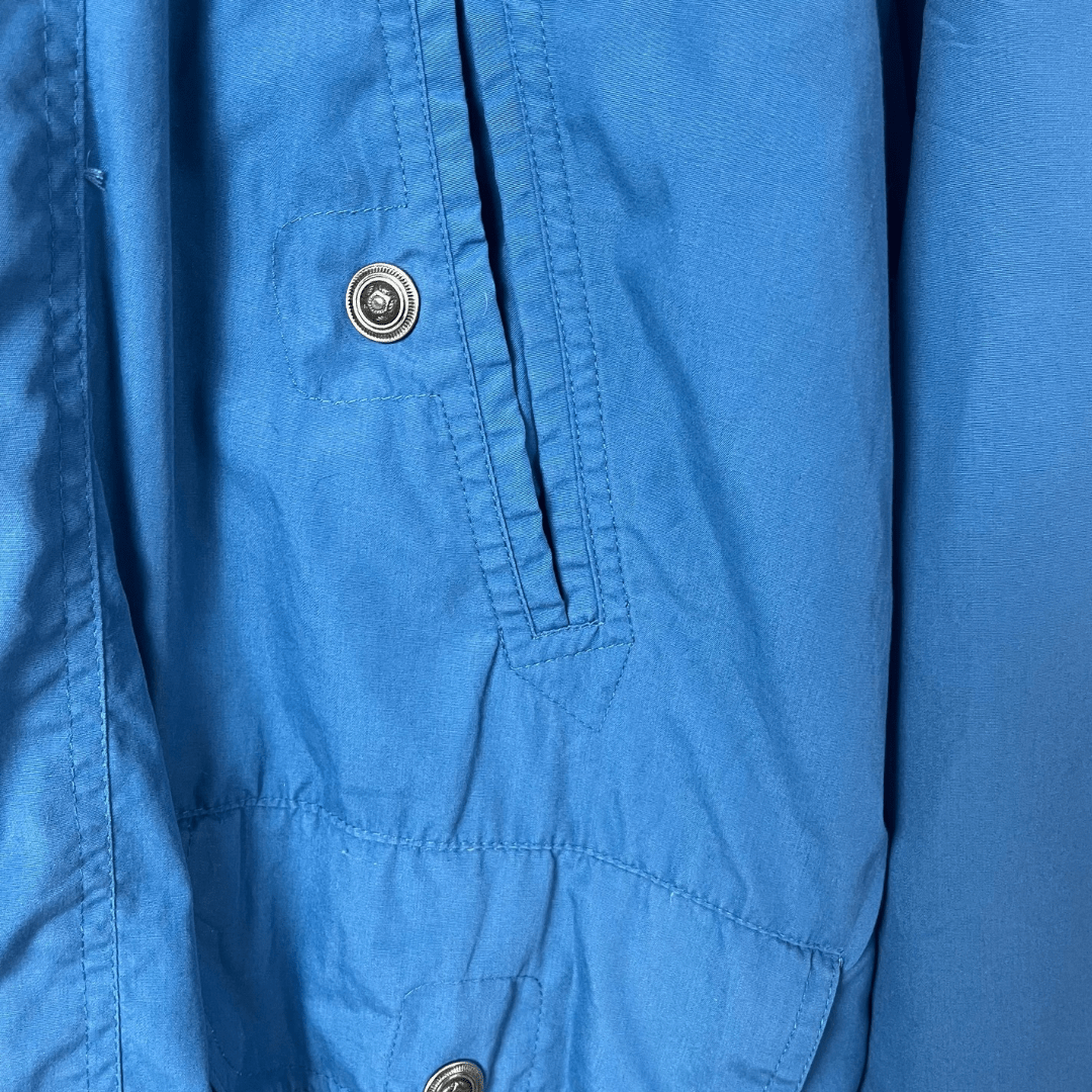 Vintage Registred Blue Jacket with Foldable Hood 3XL - Funkify