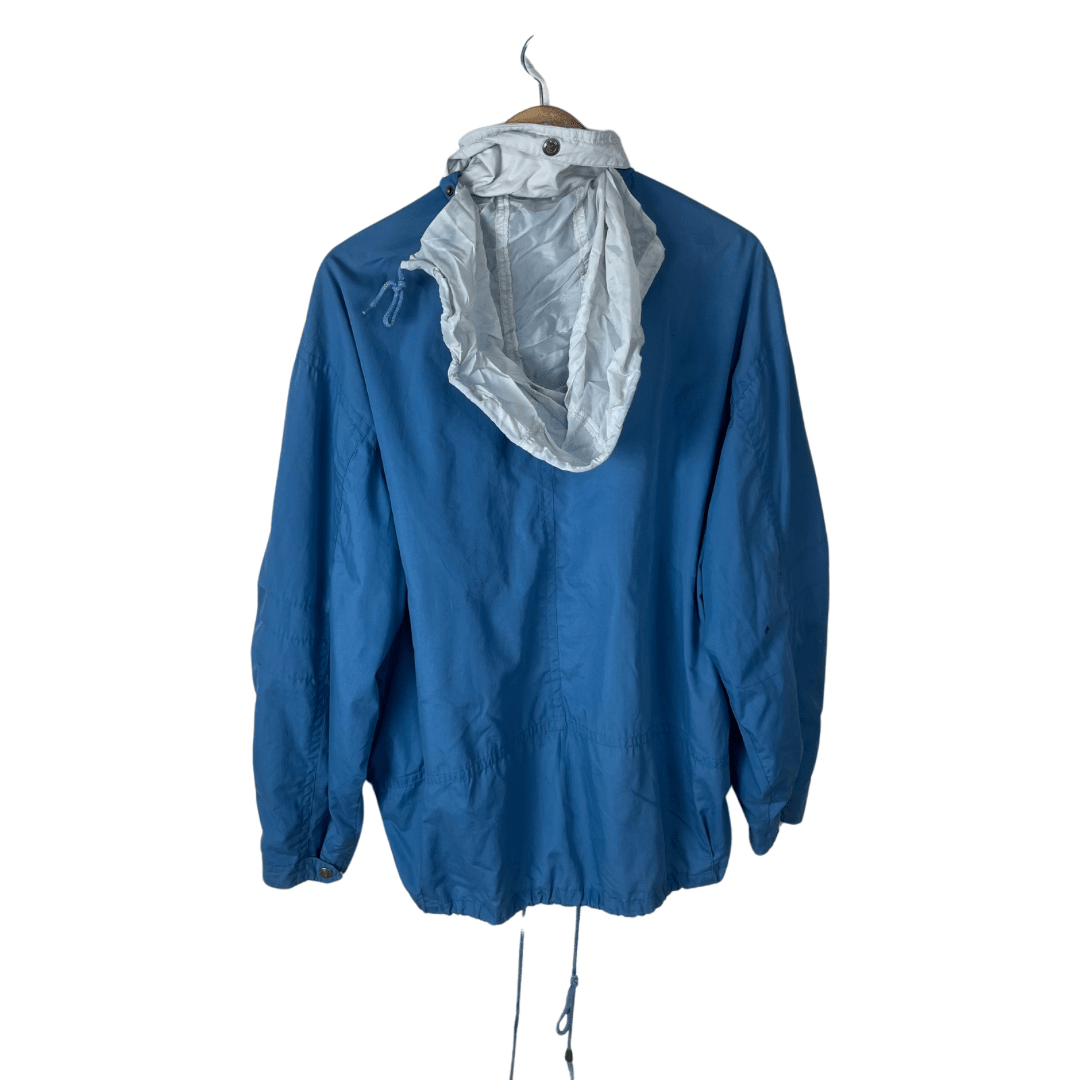 Vintage Registred Blue Jacket with Foldable Hood 3XL - Funkify
