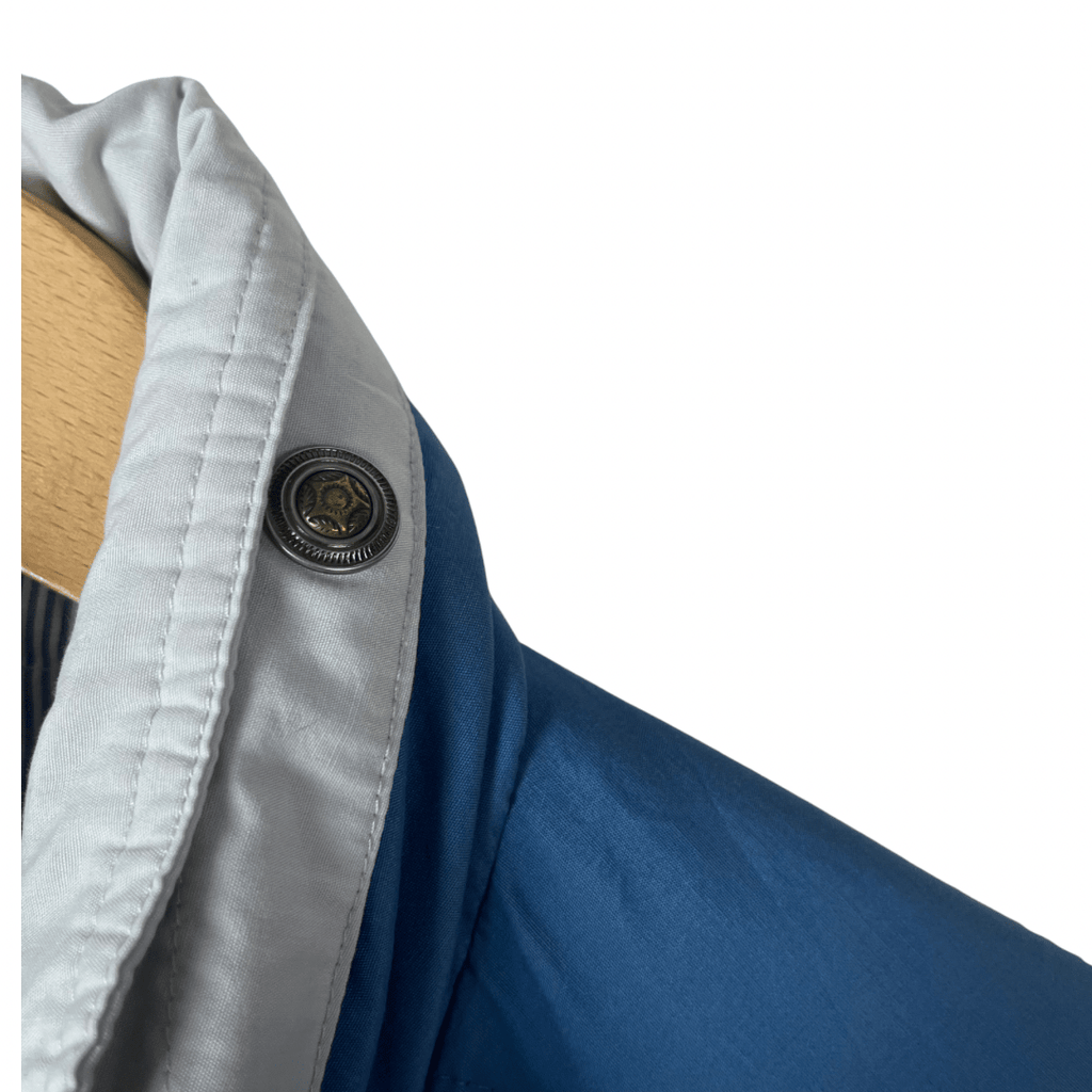 Vintage Registred Blue Jacket with Foldable Hood 3XL - Funkify