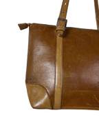 Vintage Rice Bird Genuine Leather Tote Bag - Funkify