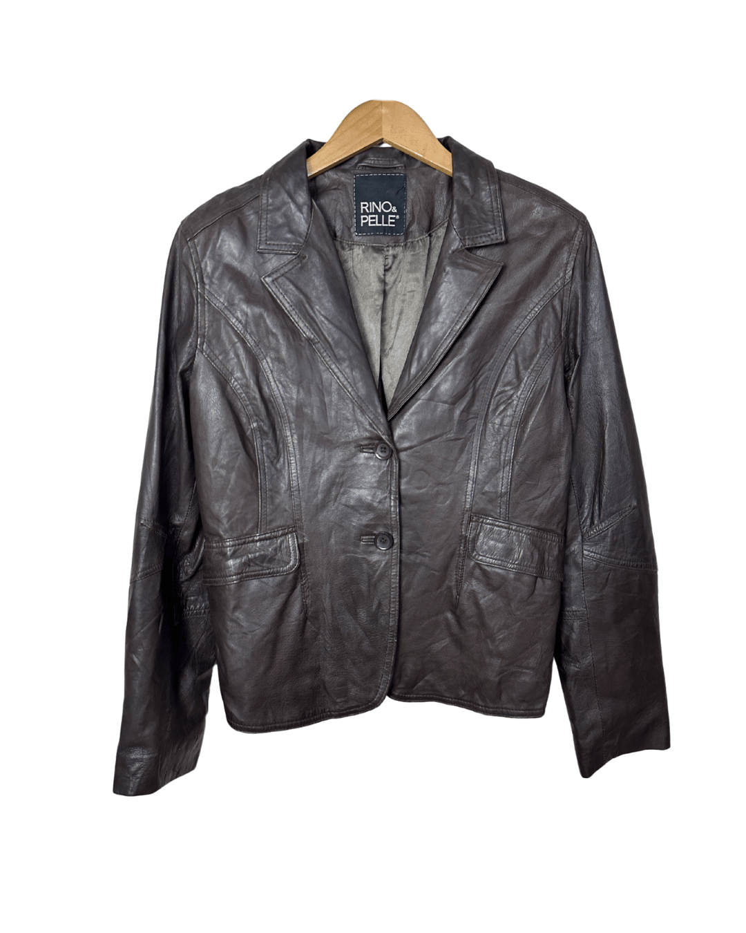 Vintage Rino & Pelle Genuine Leather Blazer - Women's Medium - Funkify