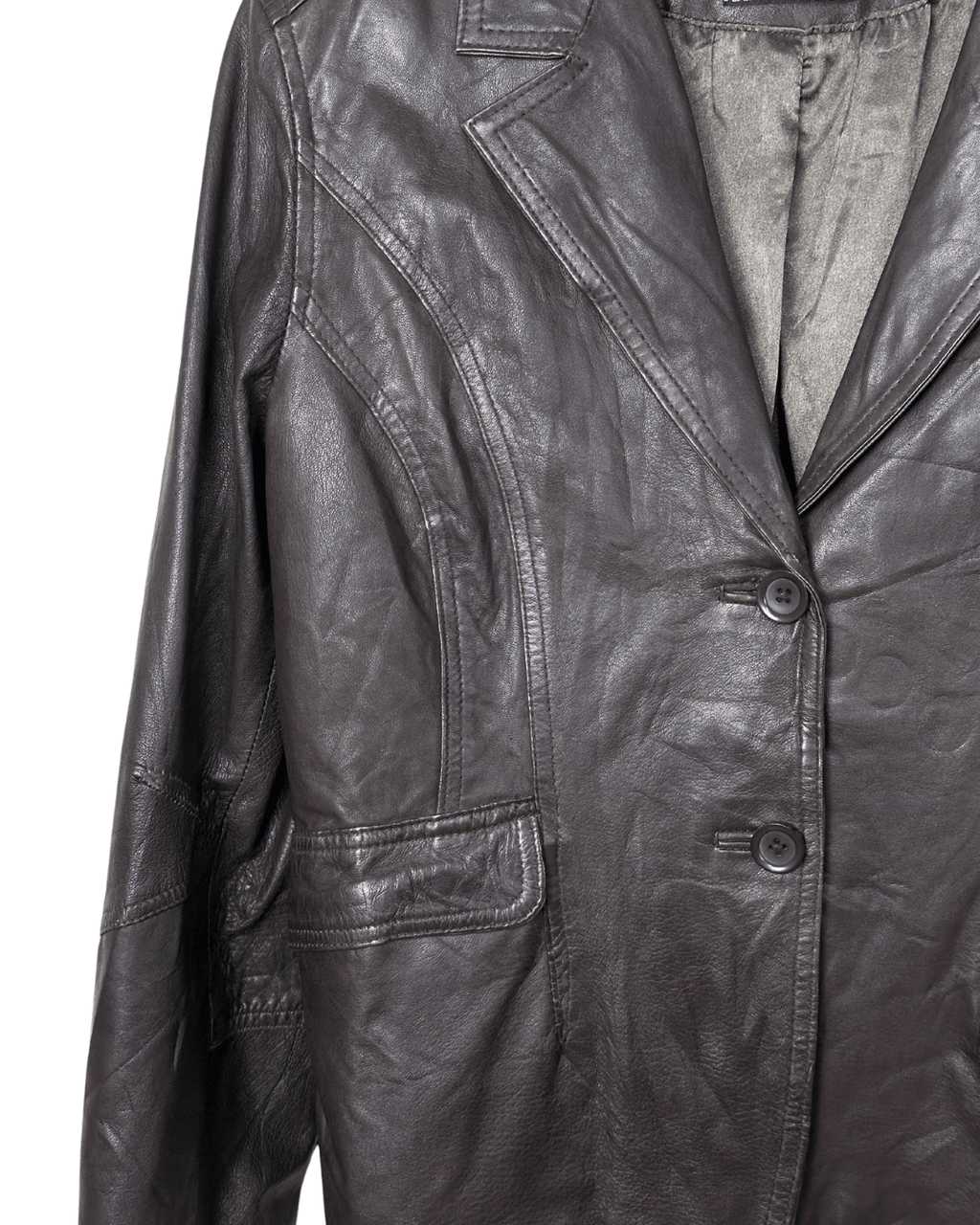 Vintage Rino & Pelle Genuine Leather Blazer - Women's Medium - Funkify