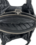 Vintage Ruched Leather Hobo Shoulder Bag - Funkify