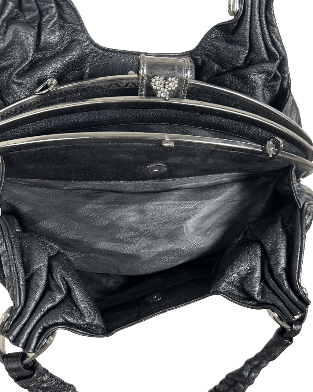 Vintage Ruched Leather Hobo Shoulder Bag - Funkify