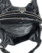 Vintage Ruched Leather Hobo Shoulder Bag - Funkify