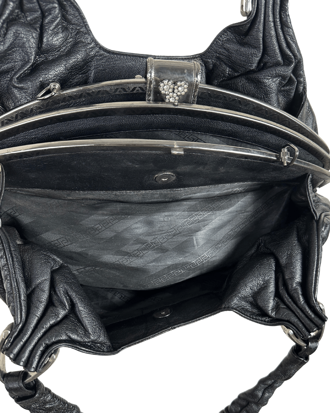 Vintage Ruched Leather Hobo Shoulder Bag - Funkify