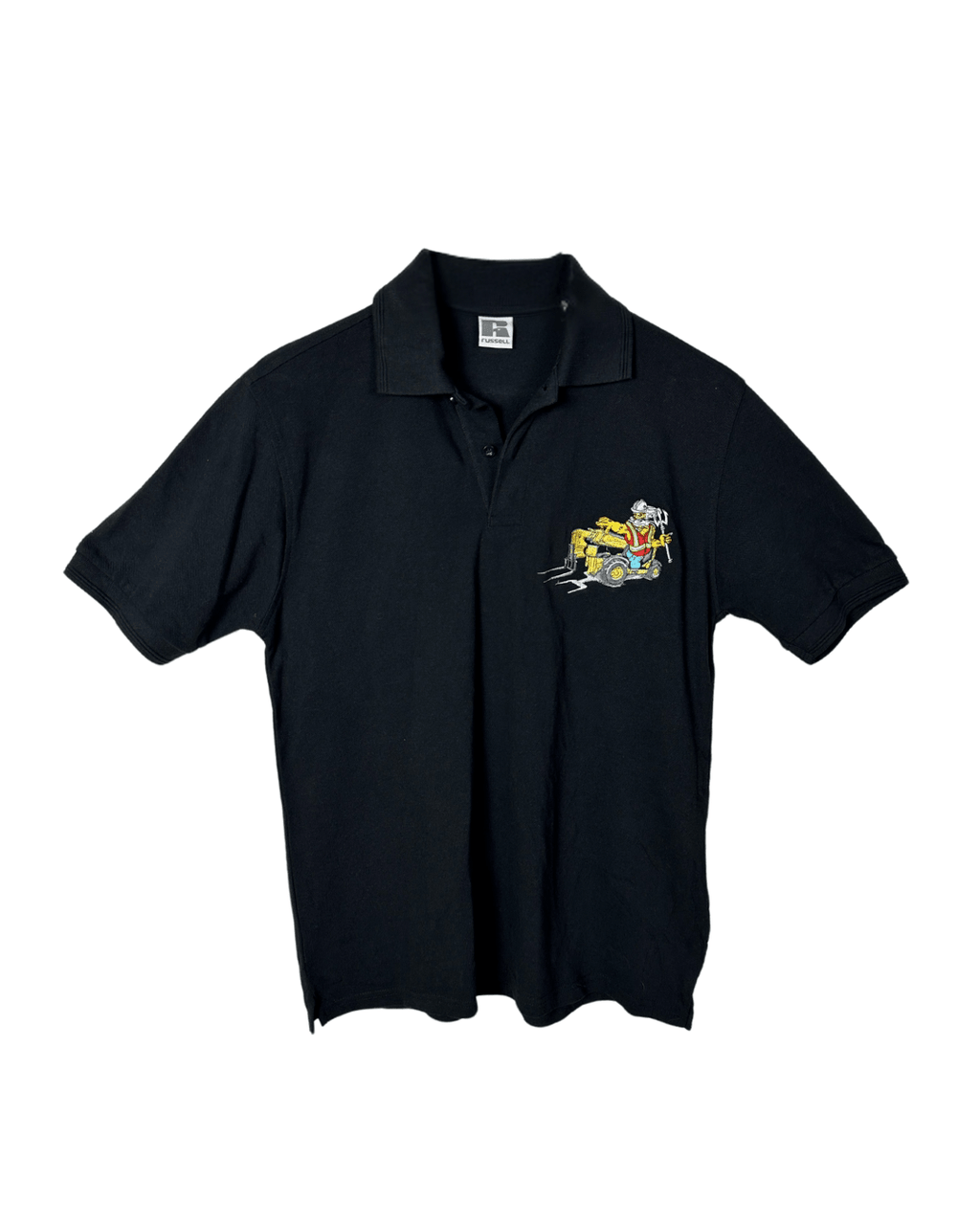 Vintage Russell Embroidered Polo Shirt – Medium - Funkify