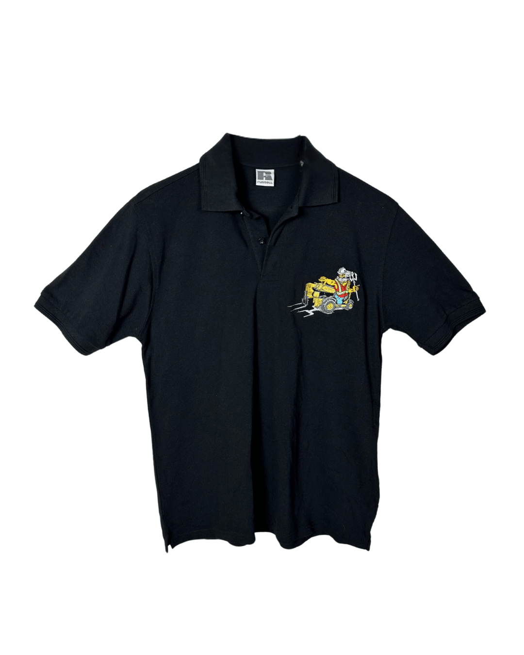 Vintage Russell Embroidered Polo Shirt – Medium - Funkify