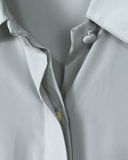 Vintage Sage Green Pure Silk Shirt - Women's Medium - Funkify