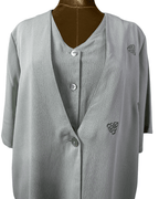 Vintage Serafino Sage Green Layered Blouse - Funkify