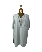 Vintage Serafino Sage Green Layered Blouse - Funkify