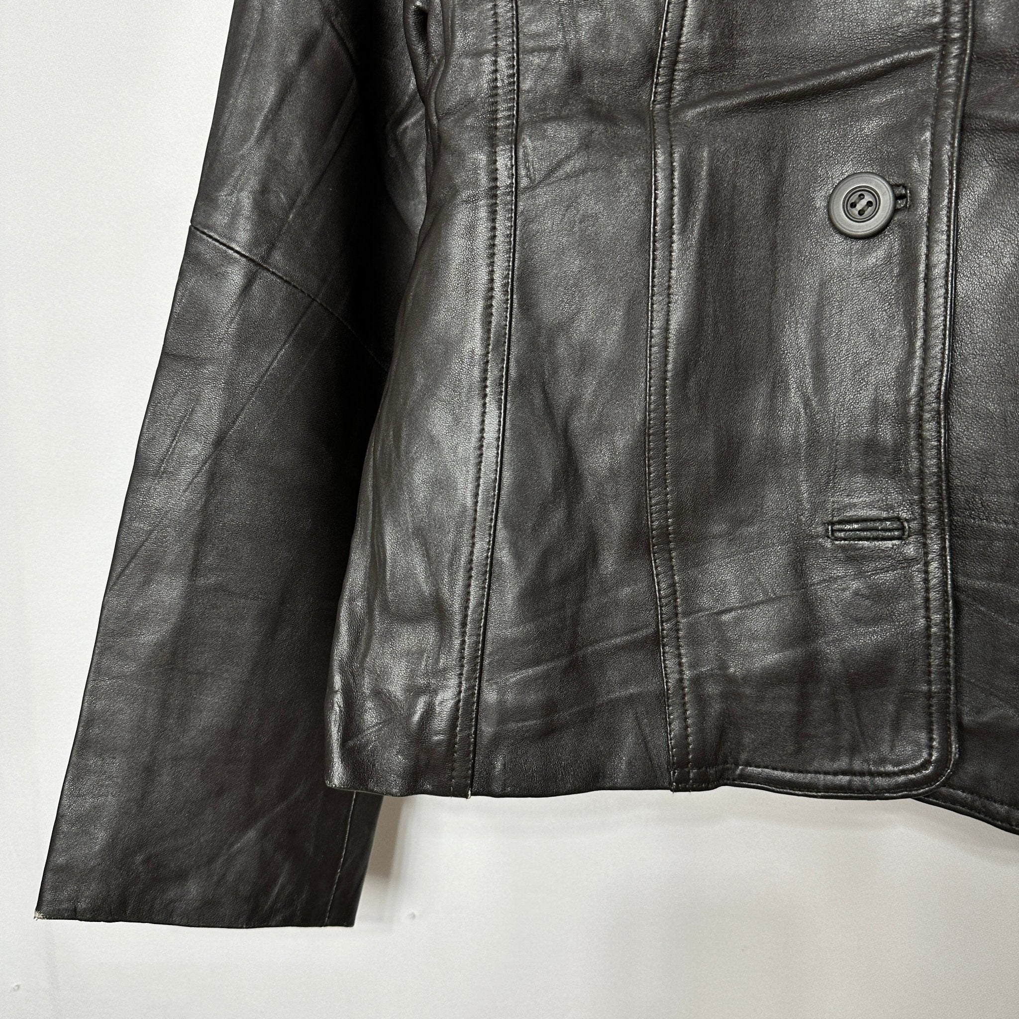 Vintage Sergio Danielli Brown Genuine Leather Jacket - Women's Medium - Funkify