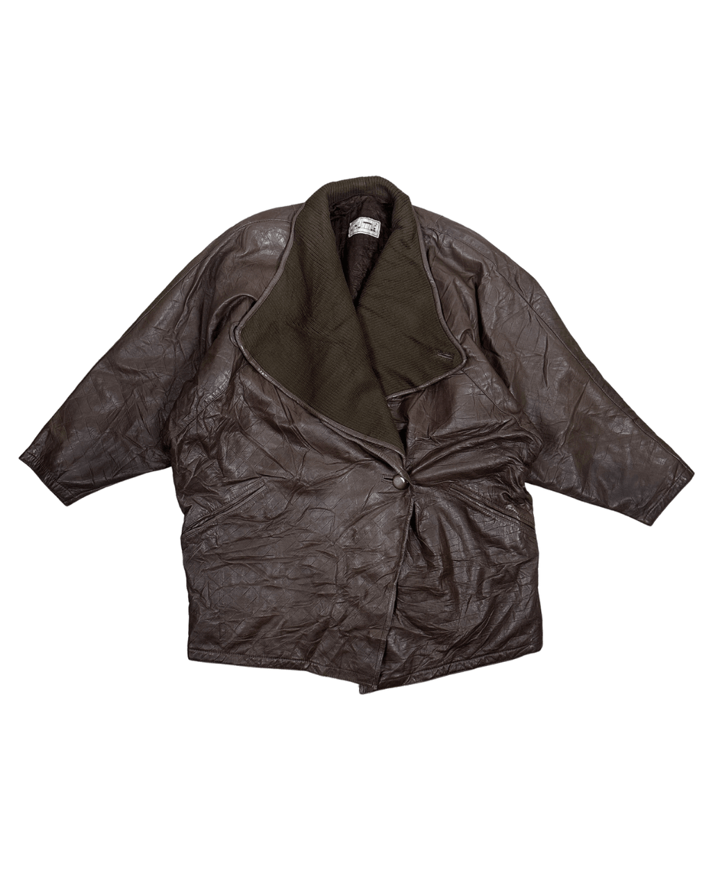 Vintage Shuttle One-button Genuine Leather Jacket - Funkify