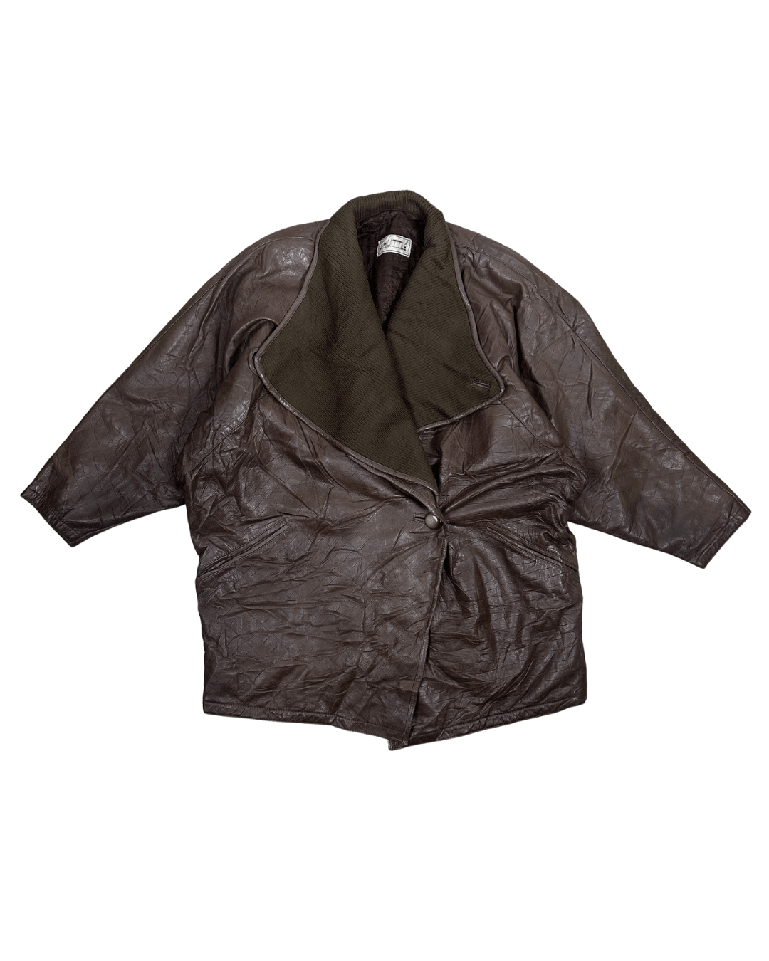 Vintage Shuttle One-button Genuine Leather Jacket - Funkify