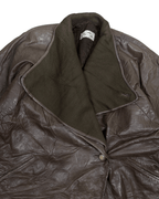 Vintage Shuttle One-button Genuine Leather Jacket - Funkify