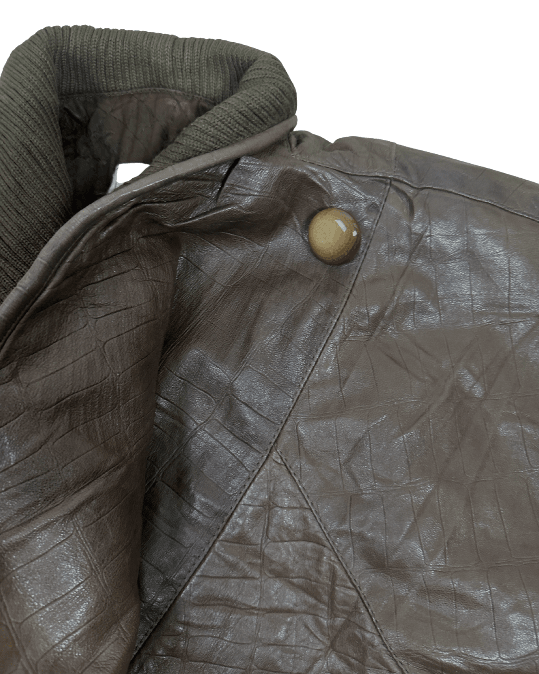 Vintage Shuttle One-button Genuine Leather Jacket - Funkify