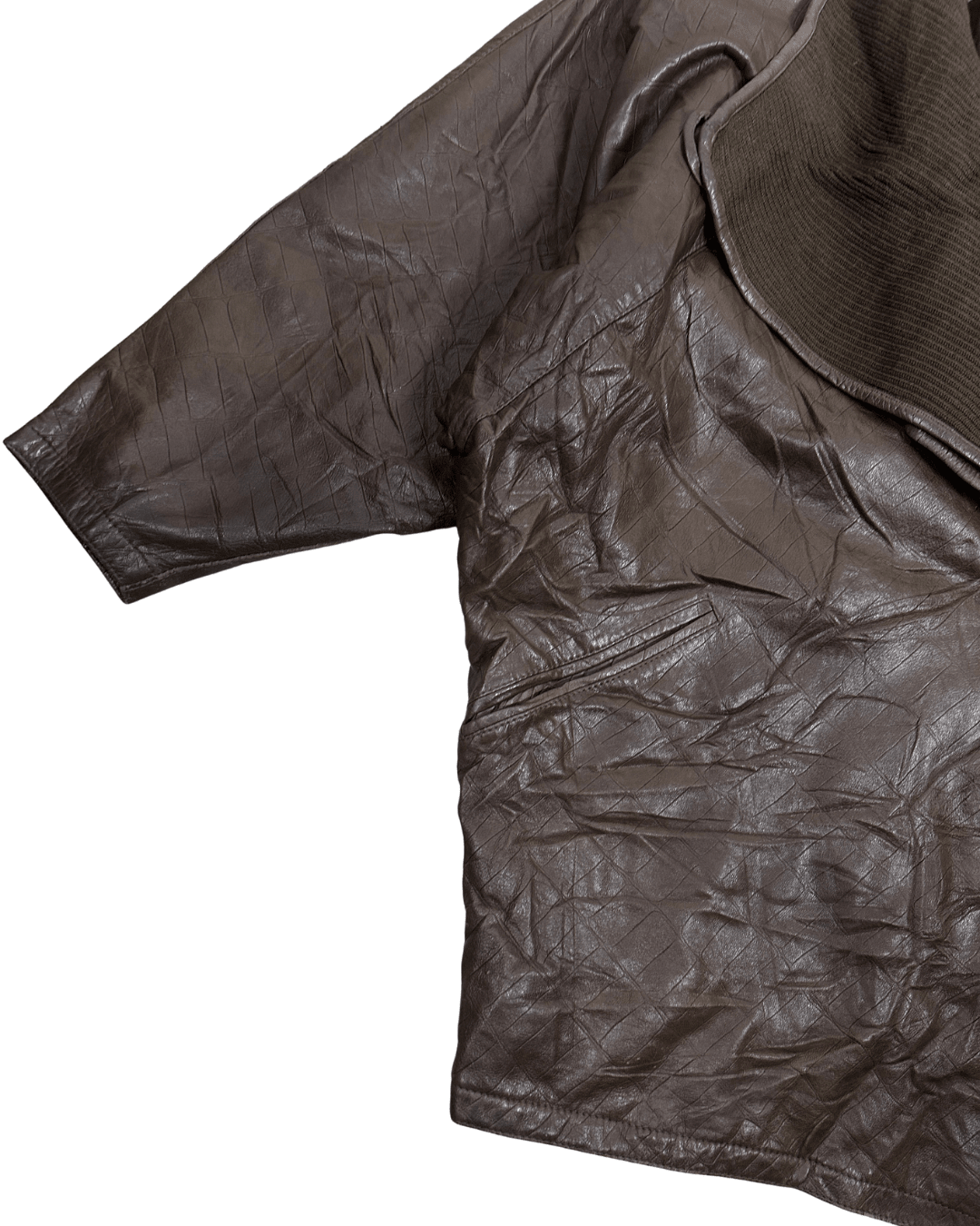 Vintage Shuttle One-button Genuine Leather Jacket - Funkify