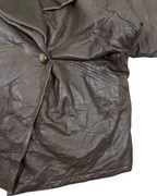 Vintage Shuttle One-button Genuine Leather Jacket - Funkify